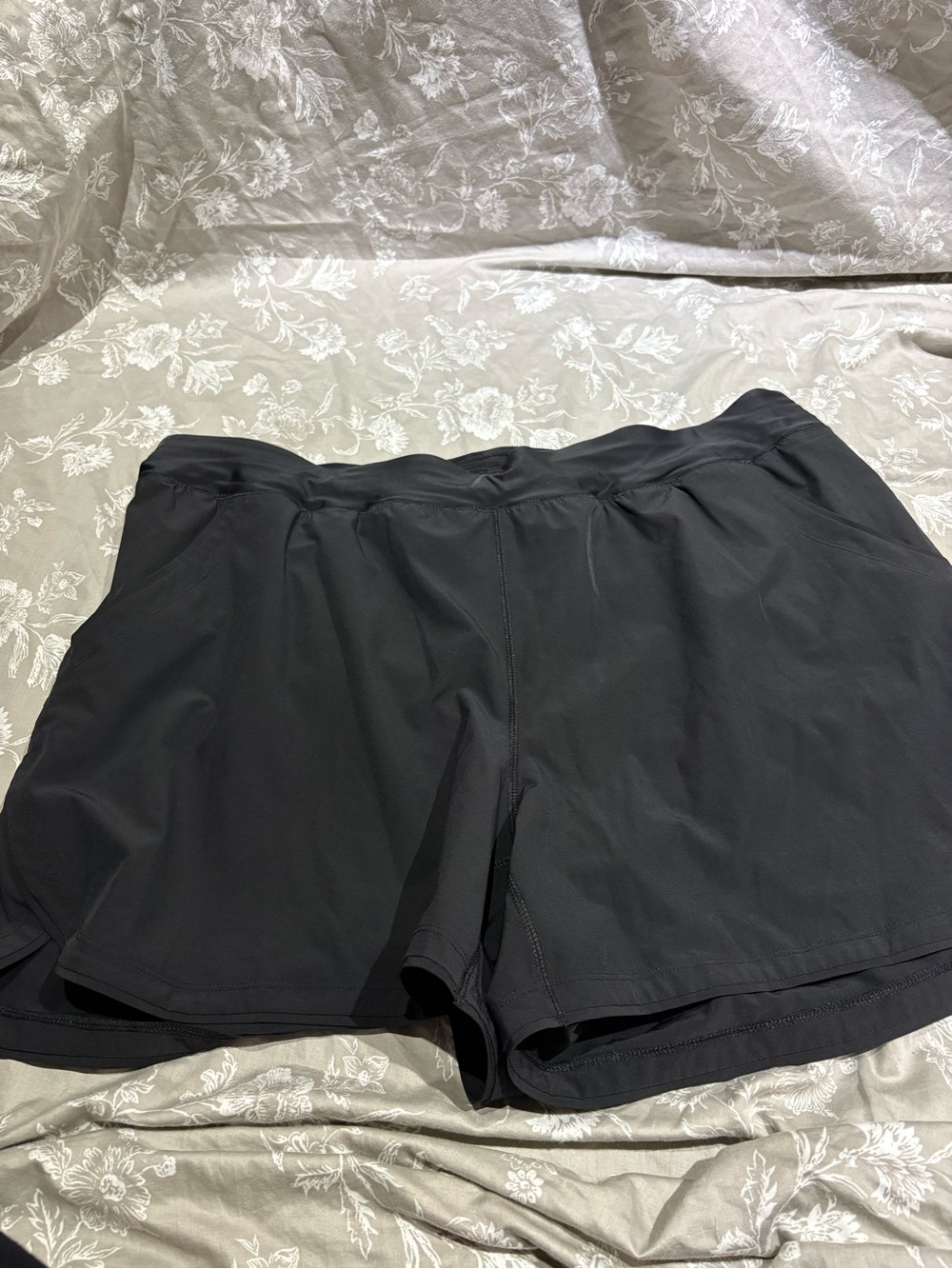 Lands End black quick dry swim shorts with attached bikini 22W 2X